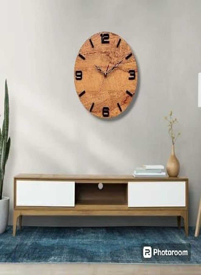 Arabs Wooden Wall Clock, Analog Clock, Round Shaped Designer Clock for Home and Offices, Wall Clock, Wood Craft, Wall Clock for Home - Image 3